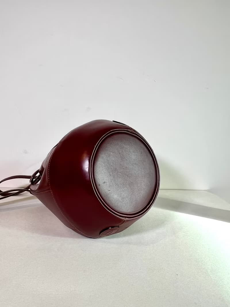 Cartier Bucket bag 酒紅色氣質水桶包肩背側背孭手袋 中古二手