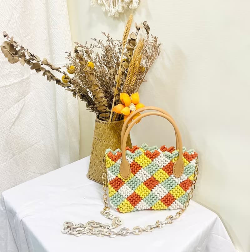 INS 多彩配色包【Macrame bag】