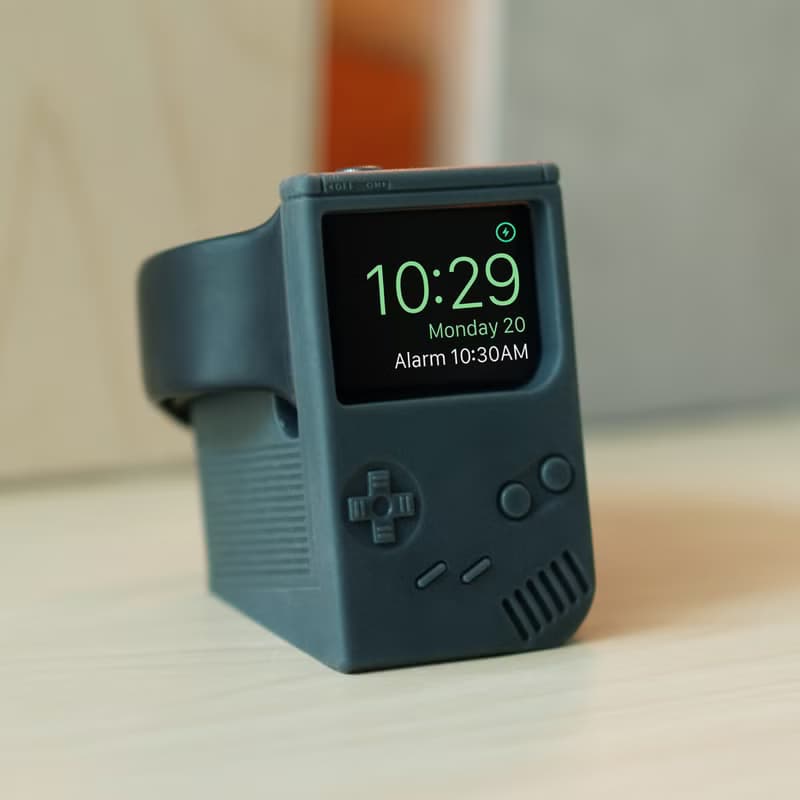 懷舊遊戲機 - Apple Watch手錶充電座 深灰/淺灰