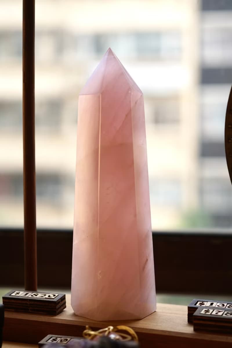 20cm 粉晶柱 開心 喜悅 關係 療癒 家居 擺設 裝飾 水晶