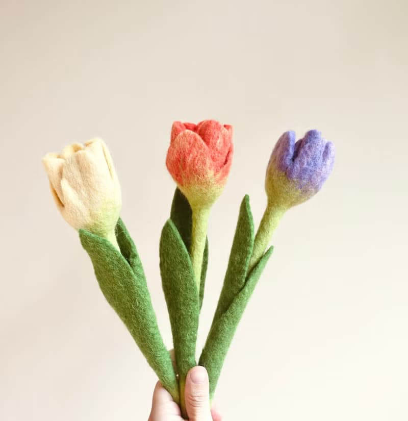 手感花園 — 鬱金香 • 羊毛氈花禮