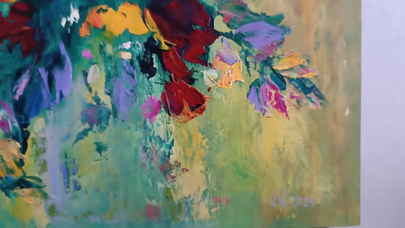 Original art - Bouquet Amadeus, 50x40, oil on orgalit, 2024 by Victoria Valuk