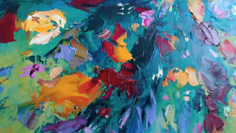 Original art - Bouquet Amadeus, 50x40, oil on orgalit, 2024 by Victoria Valuk