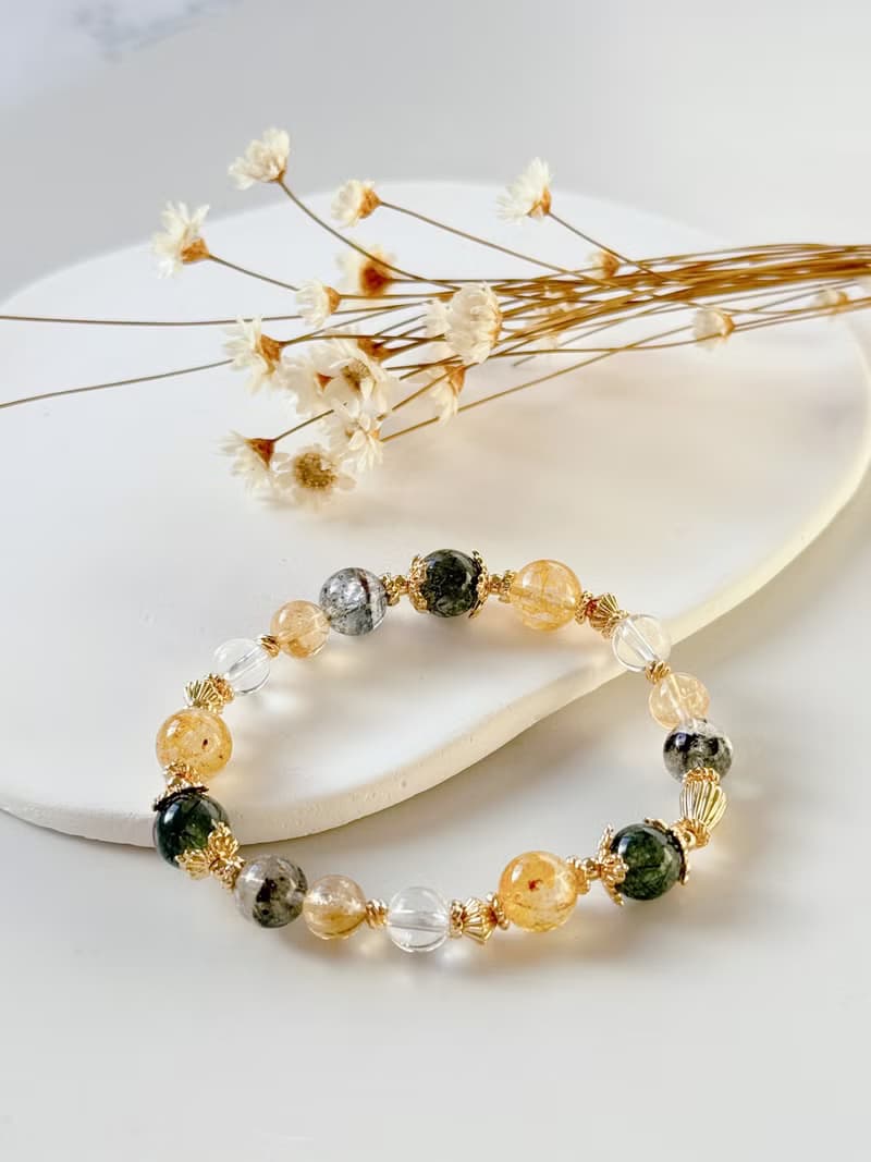 天然水晶 白水晶 桂花托帕石 黃水晶 綠幽靈 綠髮晶 極度招財
