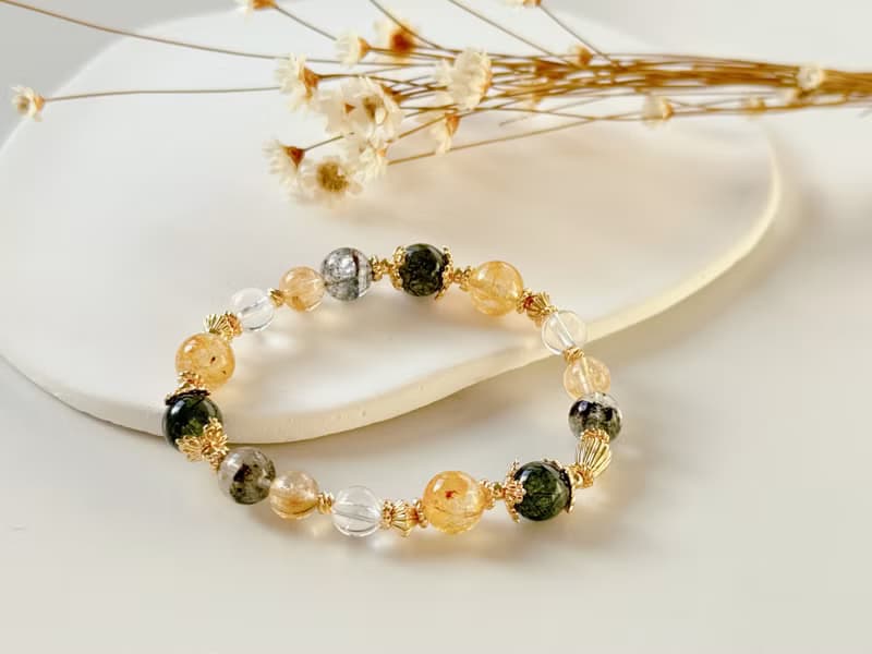 天然水晶 白水晶 桂花托帕石 黃水晶 綠幽靈 綠髮晶 極度招財
