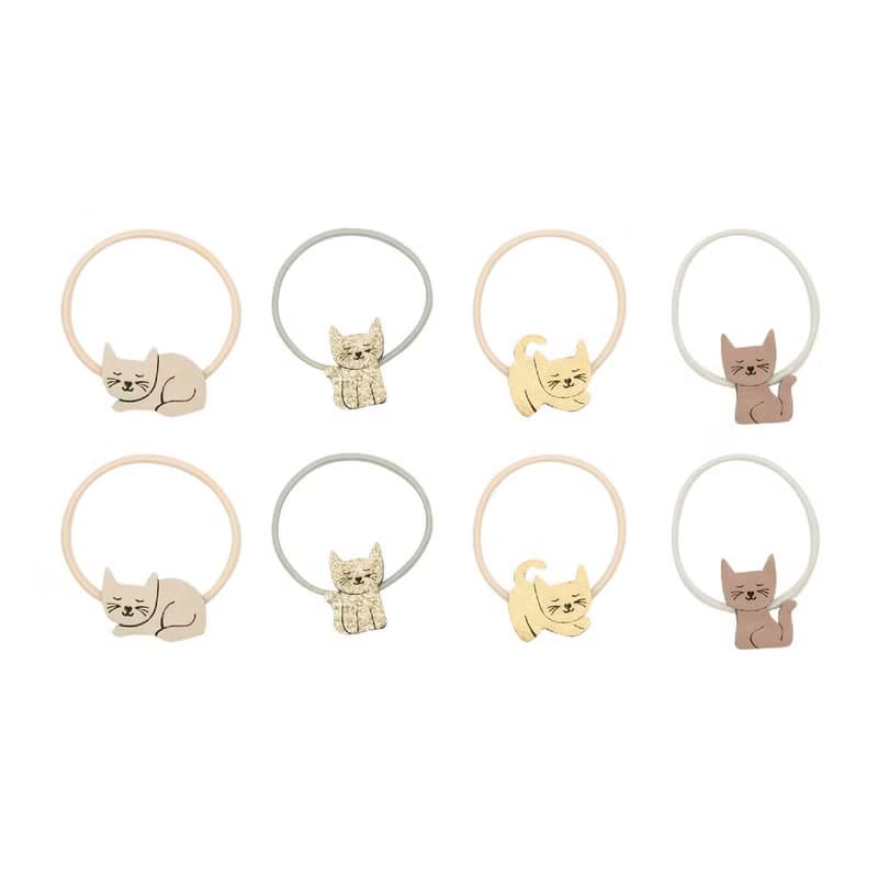 英國Mimi & Lula_AW25_秋日山林_俏皮小貓髮束8入