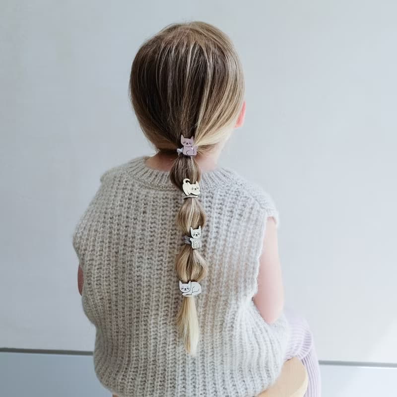 英國Mimi & Lula_AW25_秋日山林_俏皮小貓髮束8入