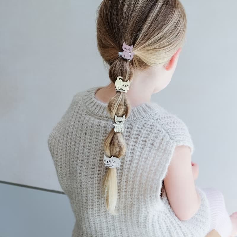 英國Mimi & Lula_AW25_秋日山林_俏皮小貓髮束8入