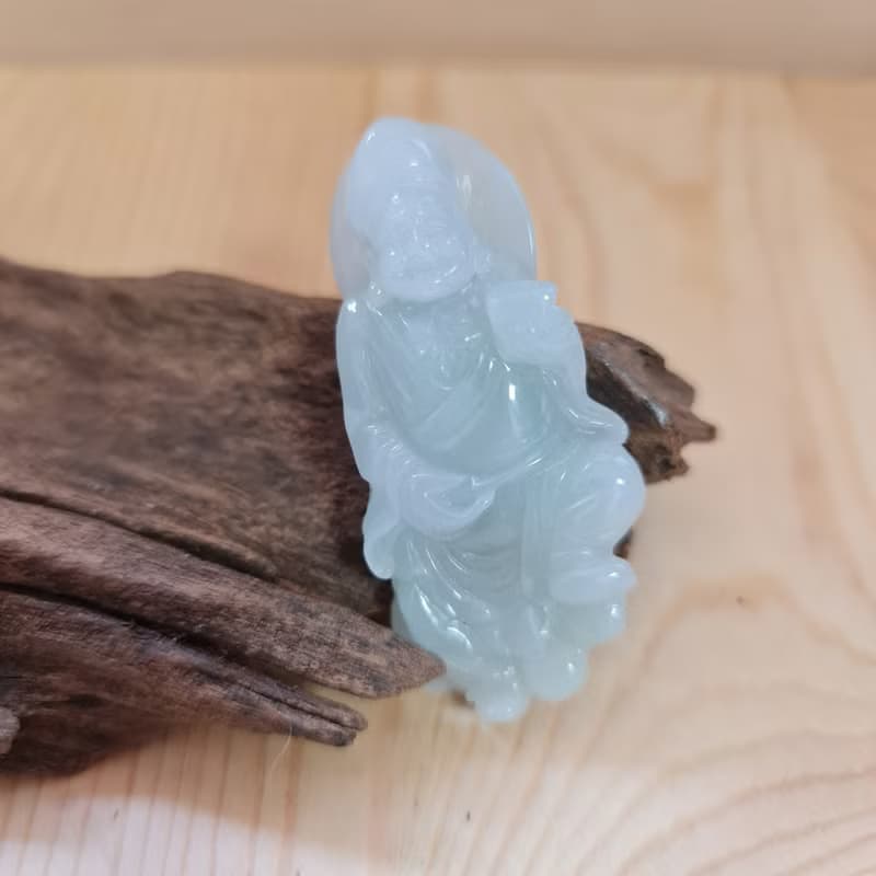 冰膠細糯老料芙蓉種濟公 | 天然緬甸玉A貨翡翠