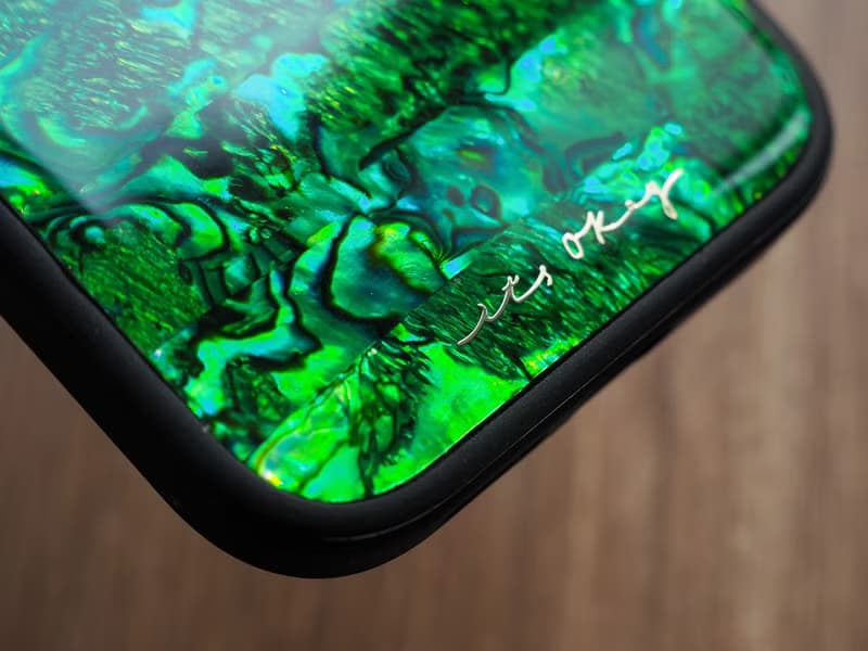 綠色 鮑魚貝殼 手工手機殼 適用iPhone16,15,14,13,12,11 Pro Max