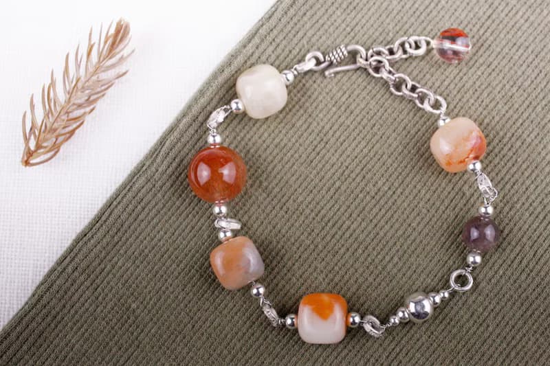 | 金魚-懷舊 Goldfish |天然寶石純銀手鍊X項鍊/專屬收藏