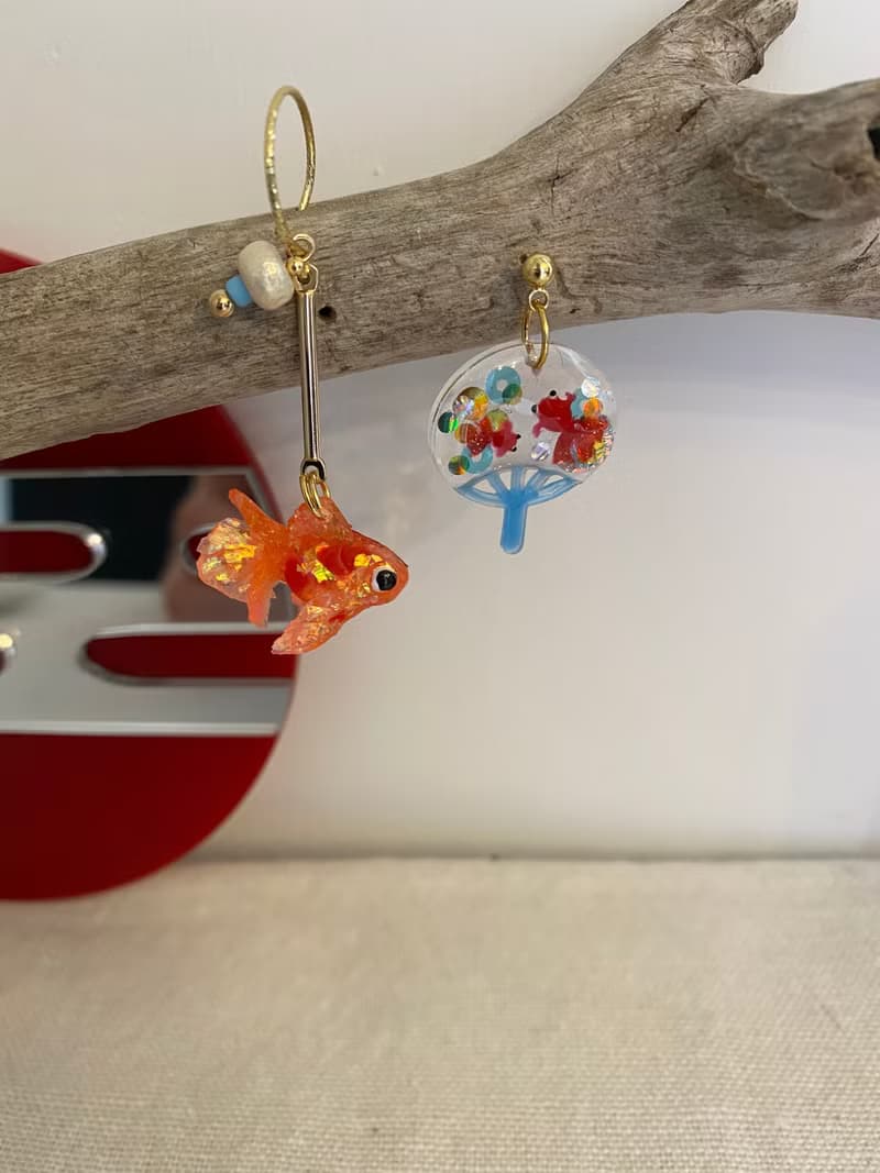 小金魚.小金魚扇.耳針.耳夾
