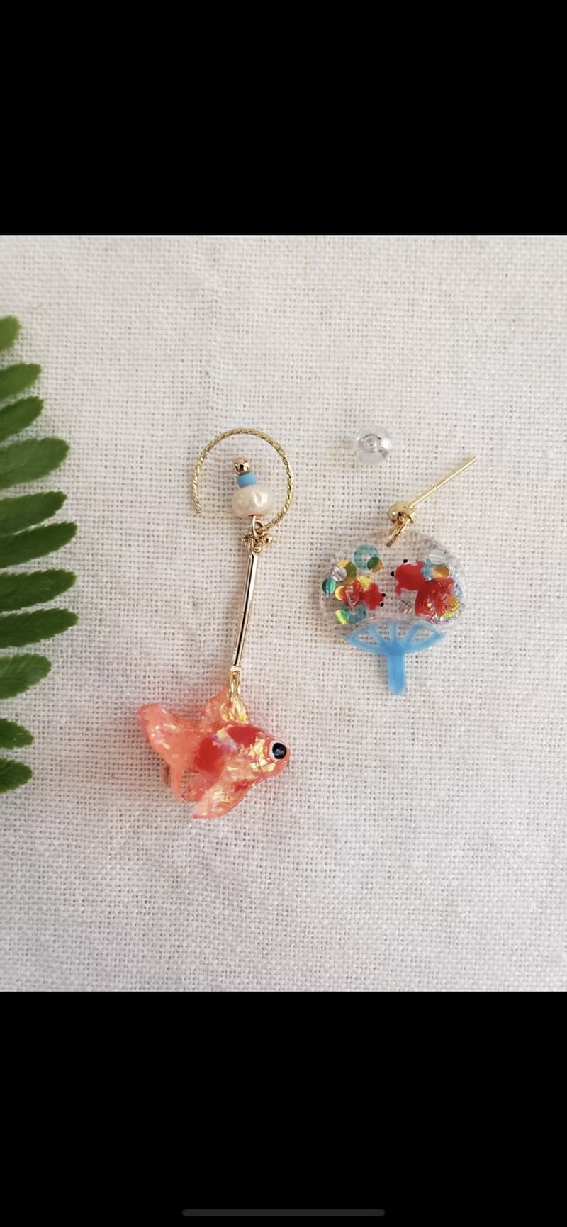 小金魚.小金魚扇.耳針.耳夾