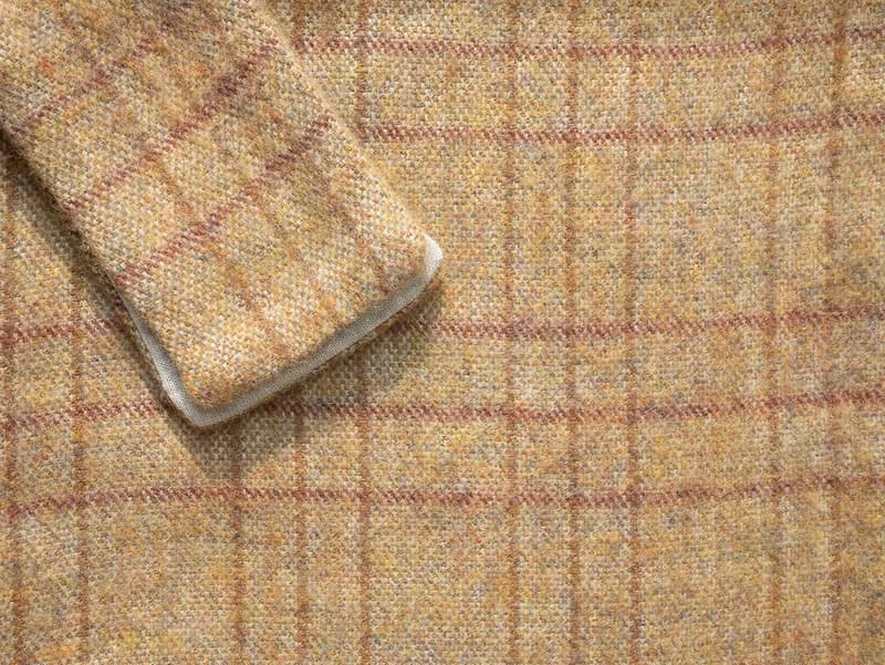 AMBER 系列 - 棕韻 * 麥穗色 混織毛料 圍巾 連帽圍巾