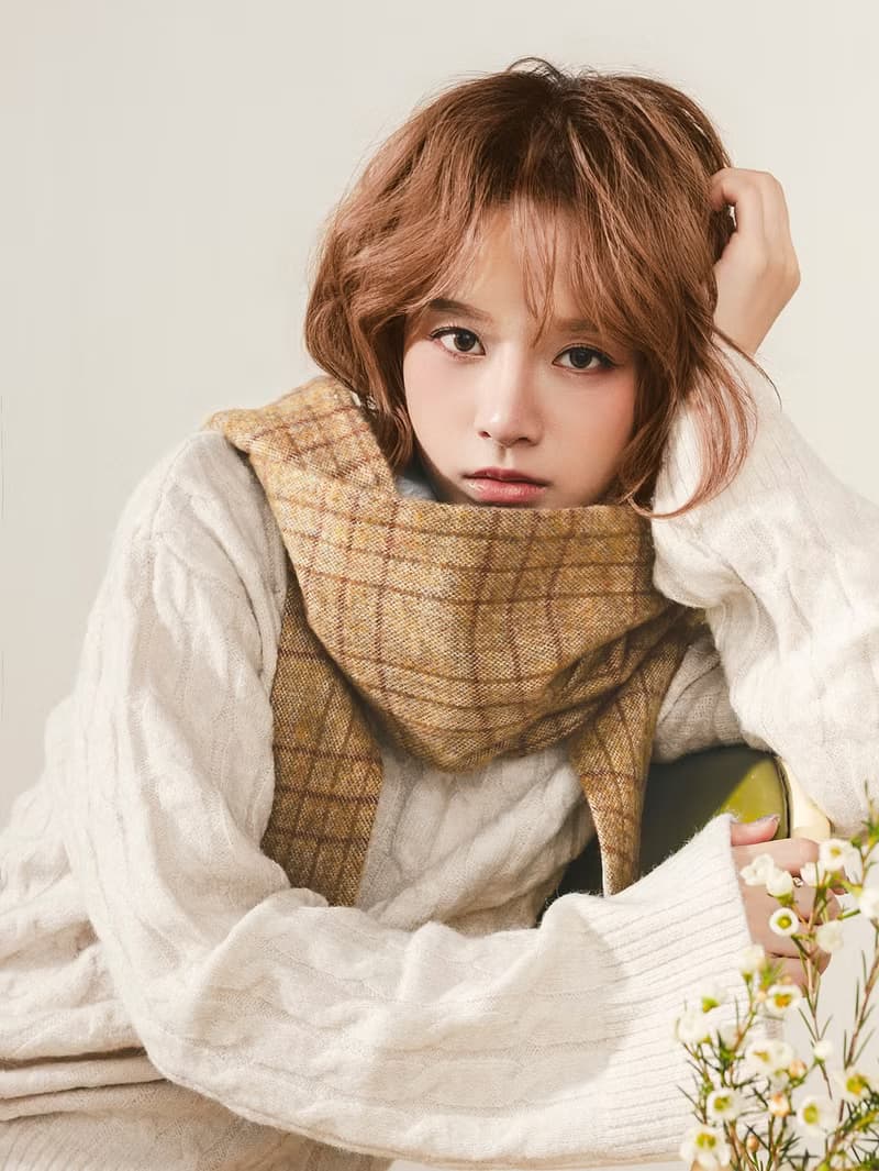 AMBER 系列 - 棕韻 * 麥穗色 混織毛料 圍巾 連帽圍巾