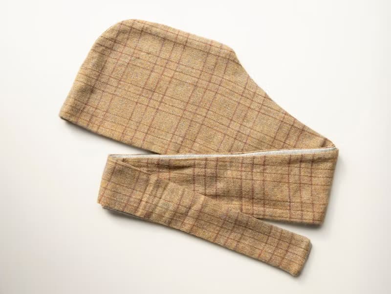 AMBER 系列 - 棕韻 * 麥穗色 混織毛料 圍巾 連帽圍巾