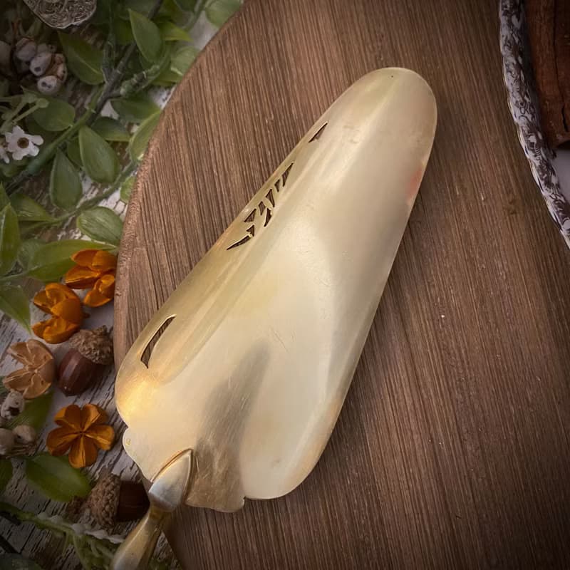 法國路易16風格純銀柄 黃銅鏤空大型蛋糕鏟/派鏟/食物鏟