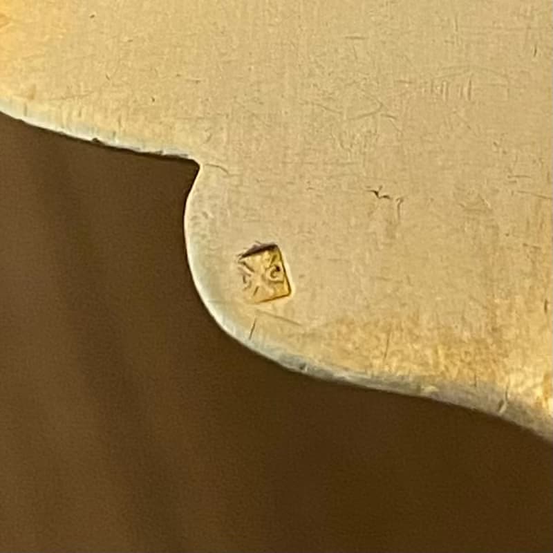 法國路易16風格純銀柄 黃銅鏤空大型蛋糕鏟/派鏟/食物鏟