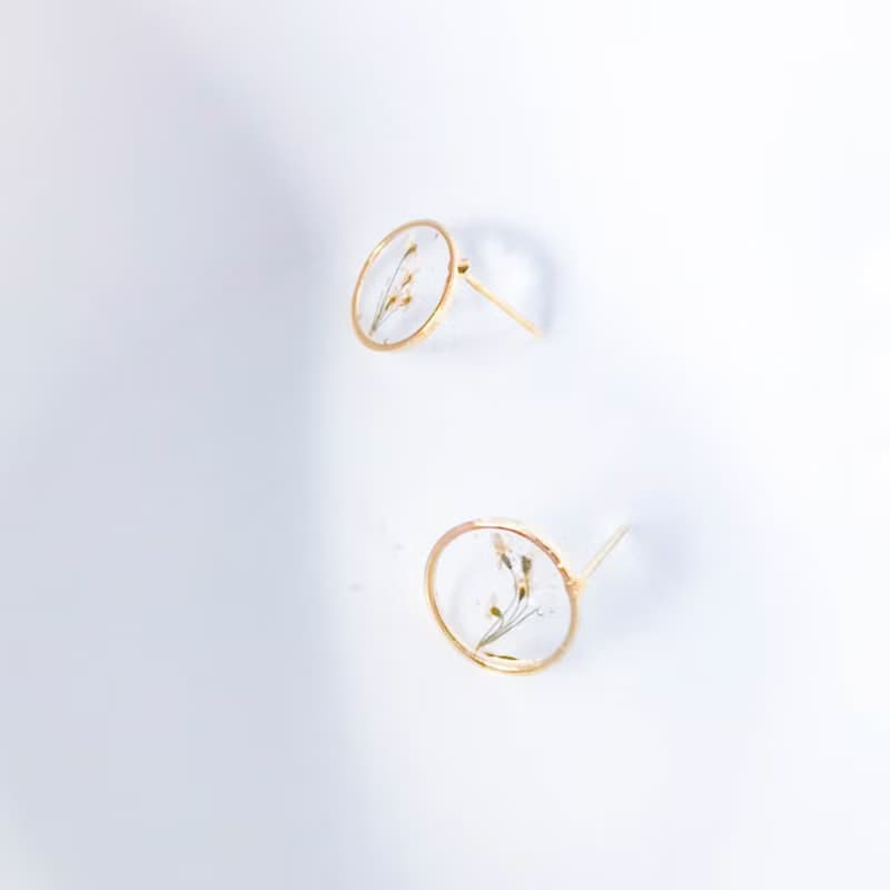 【手工耳環】安妮女王的蕾絲/蕾絲花耳針/耳夾/聖誕禮物 聖誕禮物