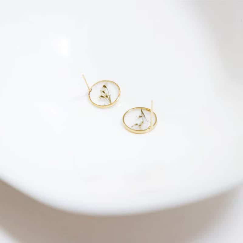 【手工耳環】安妮女王的蕾絲/蕾絲花耳針/耳夾/聖誕禮物 聖誕禮物