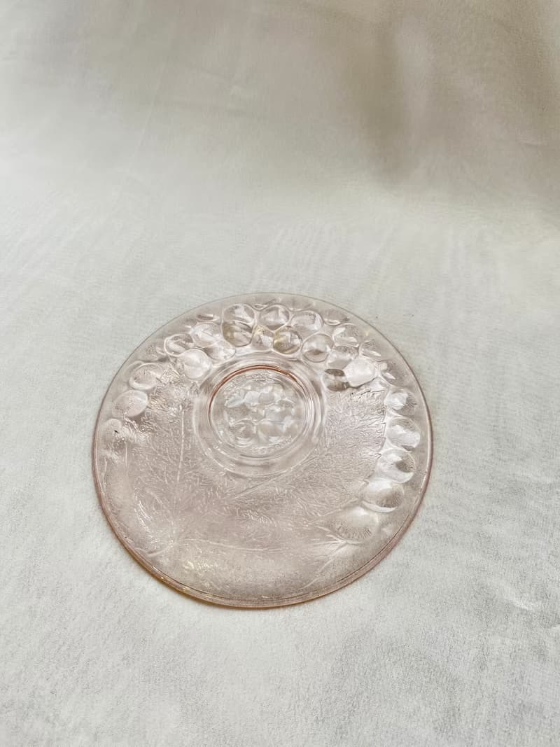 【好日戀物】土耳其復古雕花葡萄花漾設計水晶玻璃杯碟咖啡杯盤組