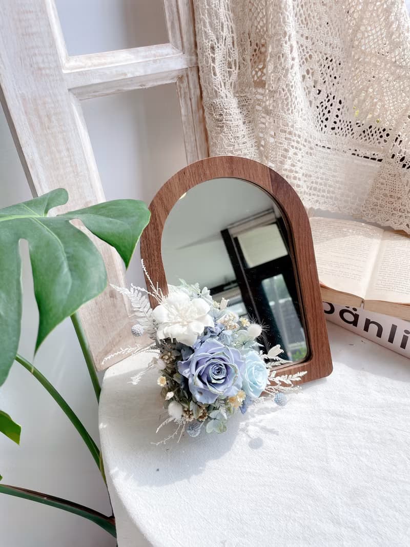 不凋花永生花鏡子 擴香桌花 新居禮喬遷禮 開幕禮 開店禮