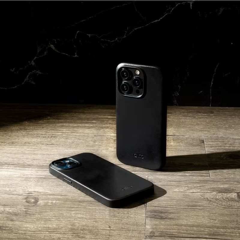 磁吸防摔皮革手機殼 iPhone 15系列 —渡鴉黑