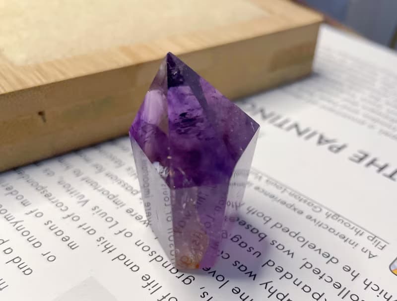 能量擺件 水晶柱 原礦  原石 招財消磁 紫水晶