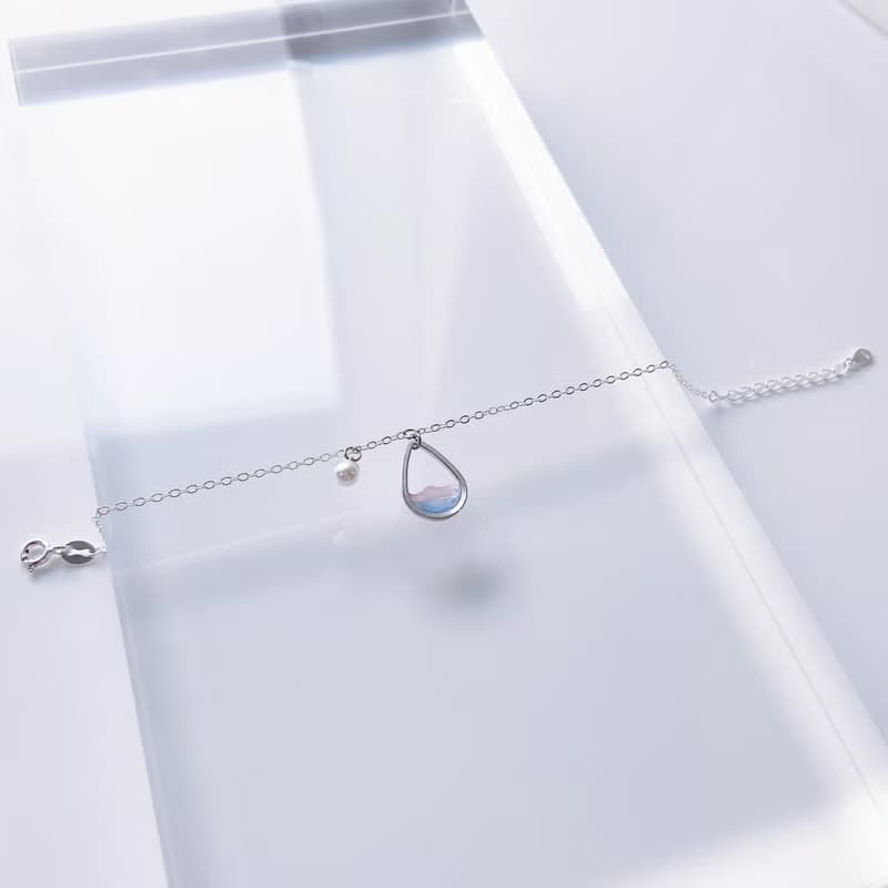 雲海系列 | 雲海水滴珍手鍊 925銀鍊