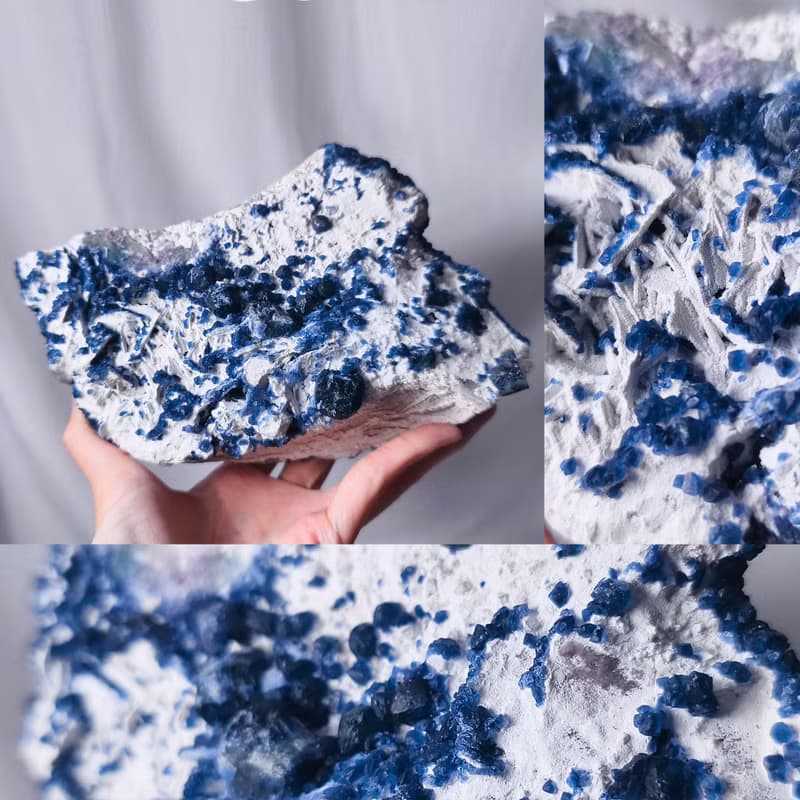 稀有蒙古藍螢石 原礦 智慧 招財 成功 收藏 風水 擺件 單品 禮物