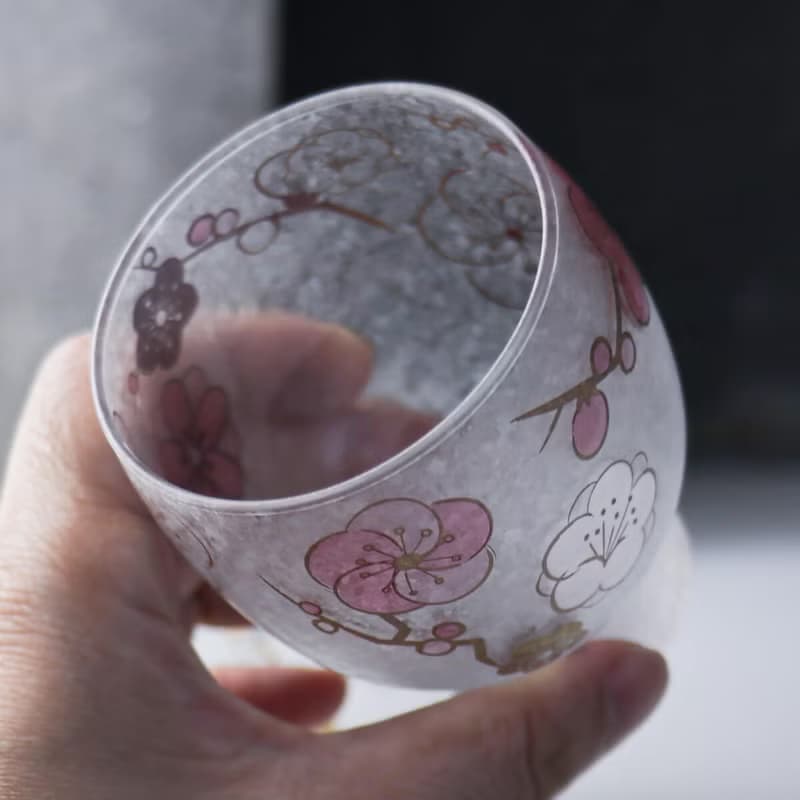 (一對價)145cc【日本ADERIA石塚硝子】梅花對杯禮組 父親節