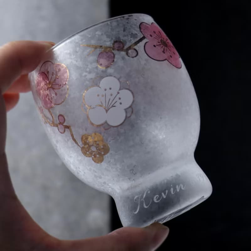 (一對價)145cc【日本ADERIA石塚硝子】梅花對杯禮組 父親節