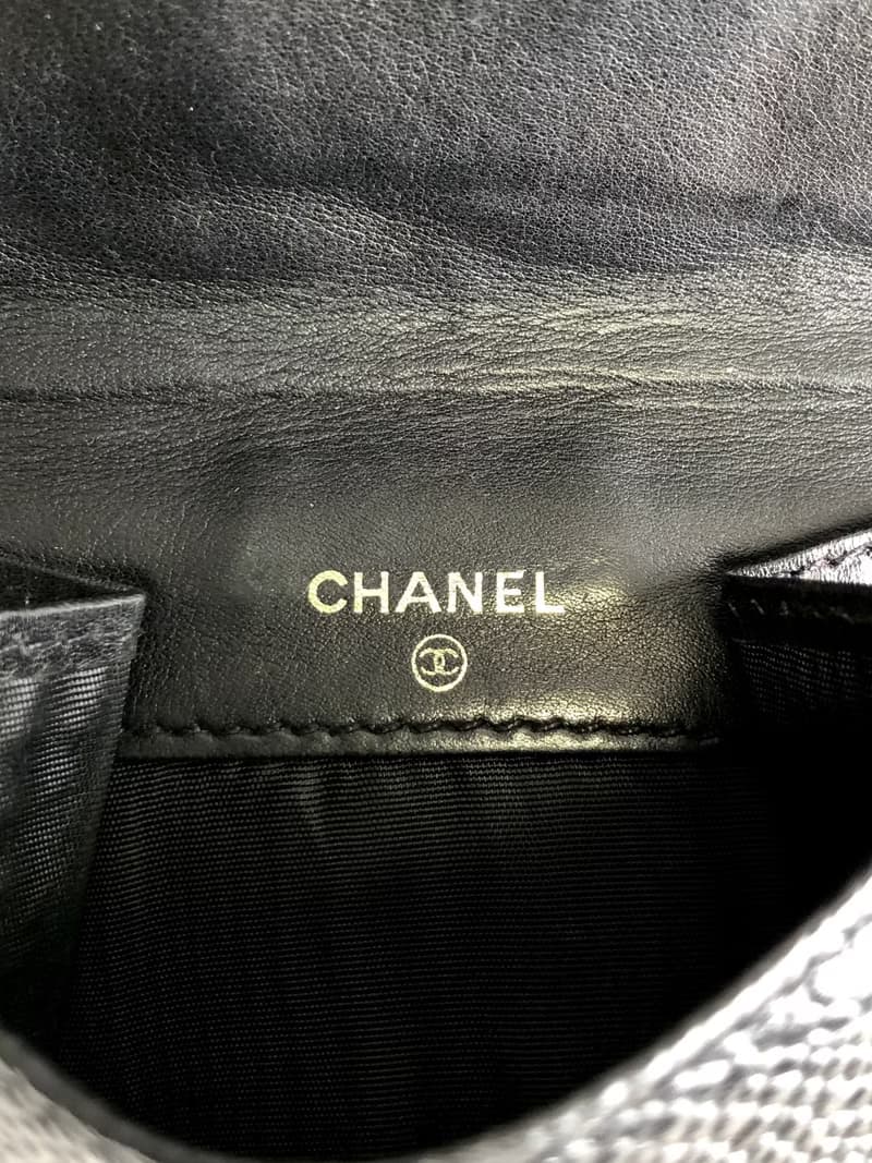 【 日本直送　名牌中古包 】CHANEL シャネル 財布 ブラック ココマーク レザー 2つ折り vintage ヴィンテージ オールド twdca6