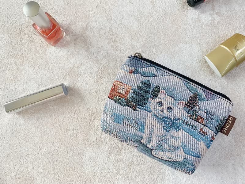 中零錢包 防潑水 平織緹花  賞夜菊