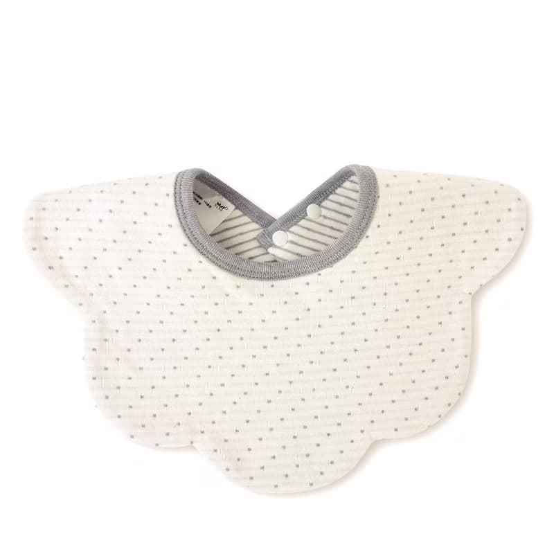 【SISSO有機棉】灰米點點二重織圍兜