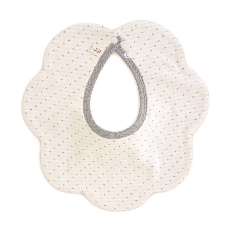 【SISSO有機棉】灰米點點二重織圍兜