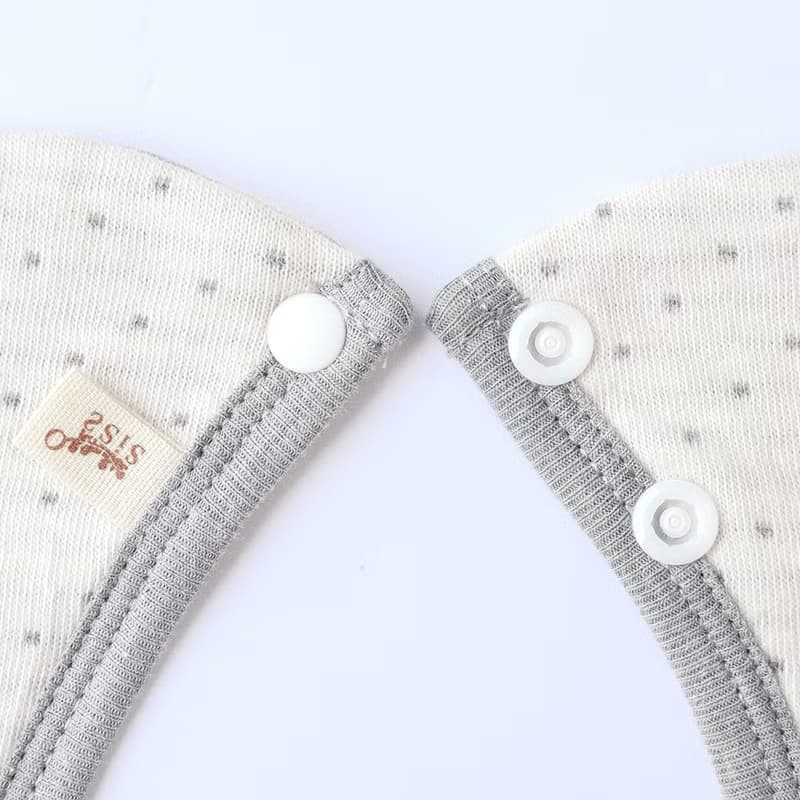 【SISSO有機棉】灰米點點二重織圍兜