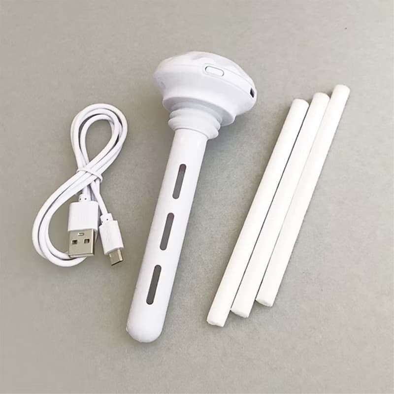 日本Decole 電動加濕器 - 濕潤白雪雪雕刻貓
