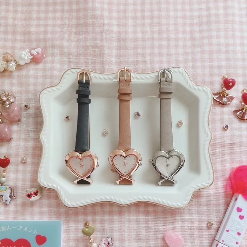 母親節禮物 免運 復古 Heart Watch 女裝 心形手錶 心心錶 愛心