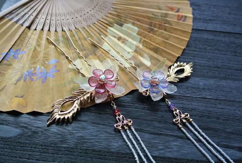 【墨徽閣】展翼小髮釵(藍色款)-八色