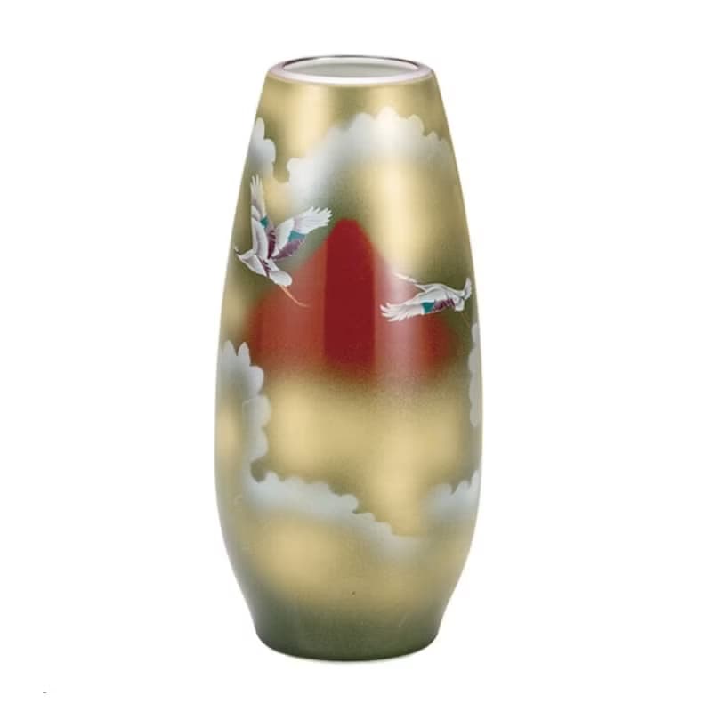 【入厝禮】九谷燒-8號寸胴花瓶 赤富士