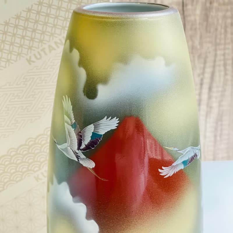 【入厝禮】九谷燒-8號寸胴花瓶 赤富士