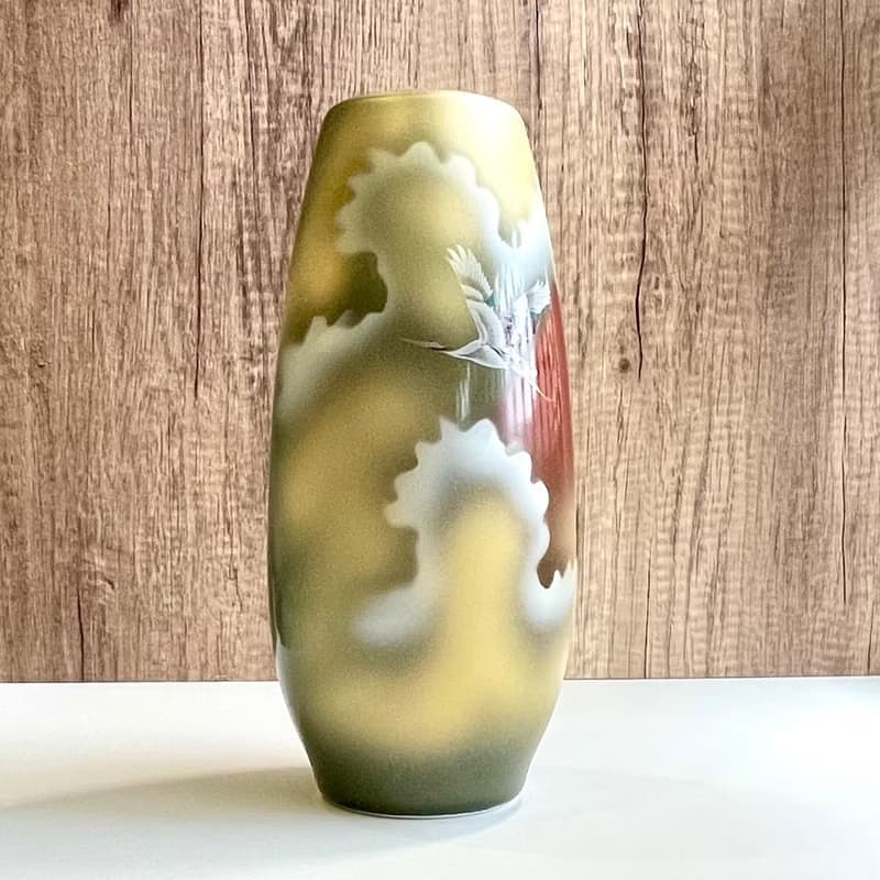 【入厝禮】九谷燒-8號寸胴花瓶 赤富士