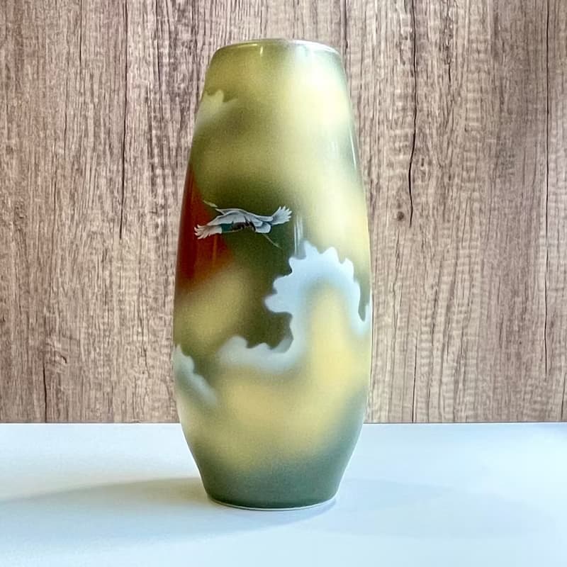 【入厝禮】九谷燒-8號寸胴花瓶 赤富士