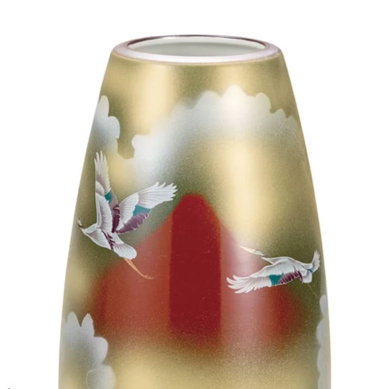 【入厝禮】九谷燒-8號寸胴花瓶 赤富士