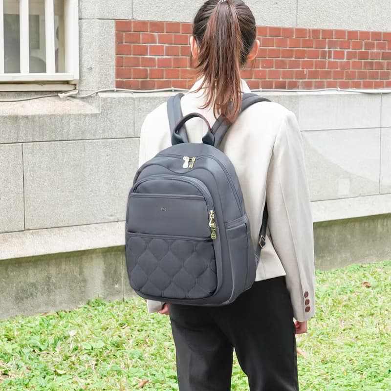 秀麗簡約機能款通勤休閒後背包23346-莫蘭迪灰