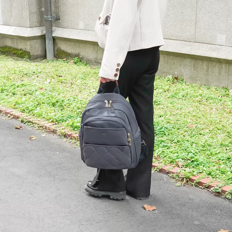 秀麗簡約機能款通勤休閒後背包23346-莫蘭迪灰