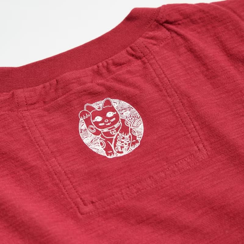 江戶勝 日系 女裝 招財貓短袖T恤(暗桔色) #上衣