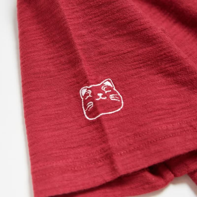 江戶勝 日系 女裝 招財貓短袖T恤(暗桔色) #上衣