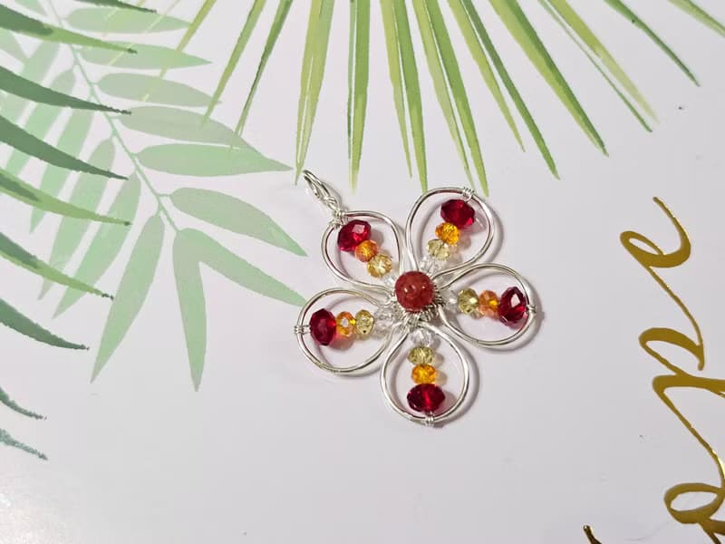 【葉綠舒手作】繁花似錦/金屬線編織/節日/禮物/飾品/項鍊/手作
